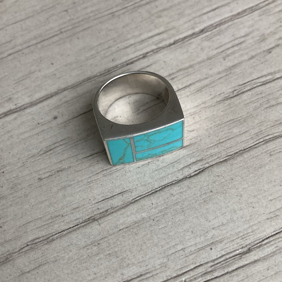 Turquoise squared ring - Picture 10 of 12